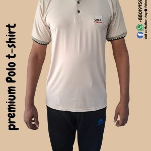 Premium Polo T-shirt Cream